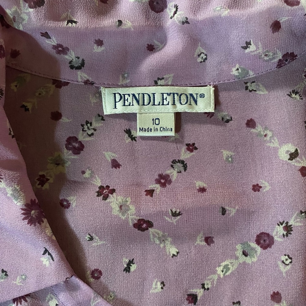 New Pendleton Silk blouse-size 10 - Picture 4 of 8